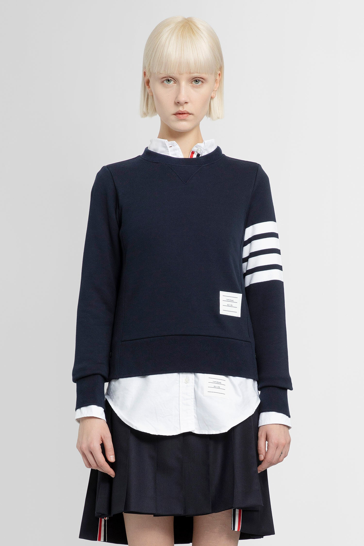 THOM BROWNE WOMAN BLUE SWEATSHIRTS